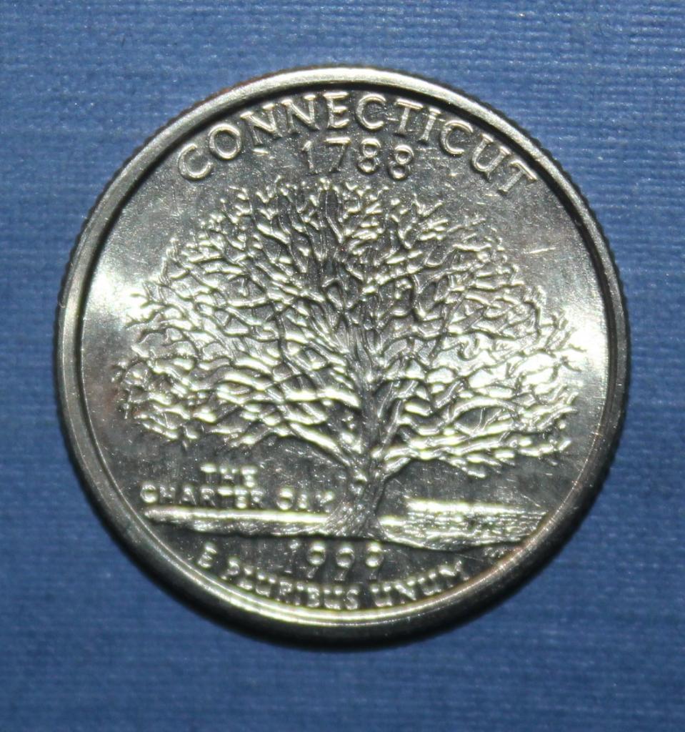 25 центов (квотер) США 1999р Коннектикут
