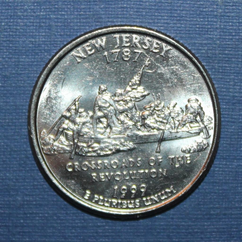 25 центов (квотер) США 1999р Нью-Джерси
