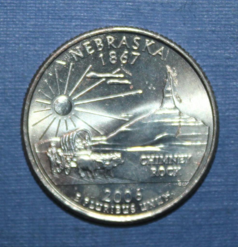 25 центов (квотер) США 2006р Небраска