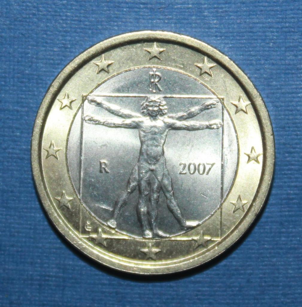 1 евро Италия 2007, биметалл