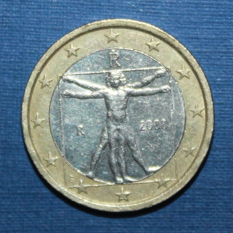 1 евро Италия 2008, биметалл
