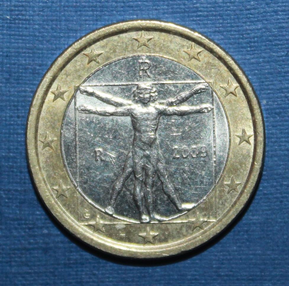1 евро Италия 2009, биметалл