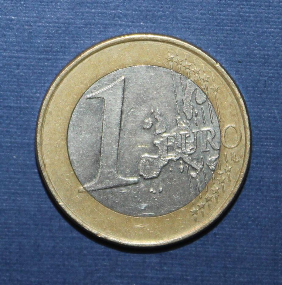 1 евро Австрия 2002, биметалл 1