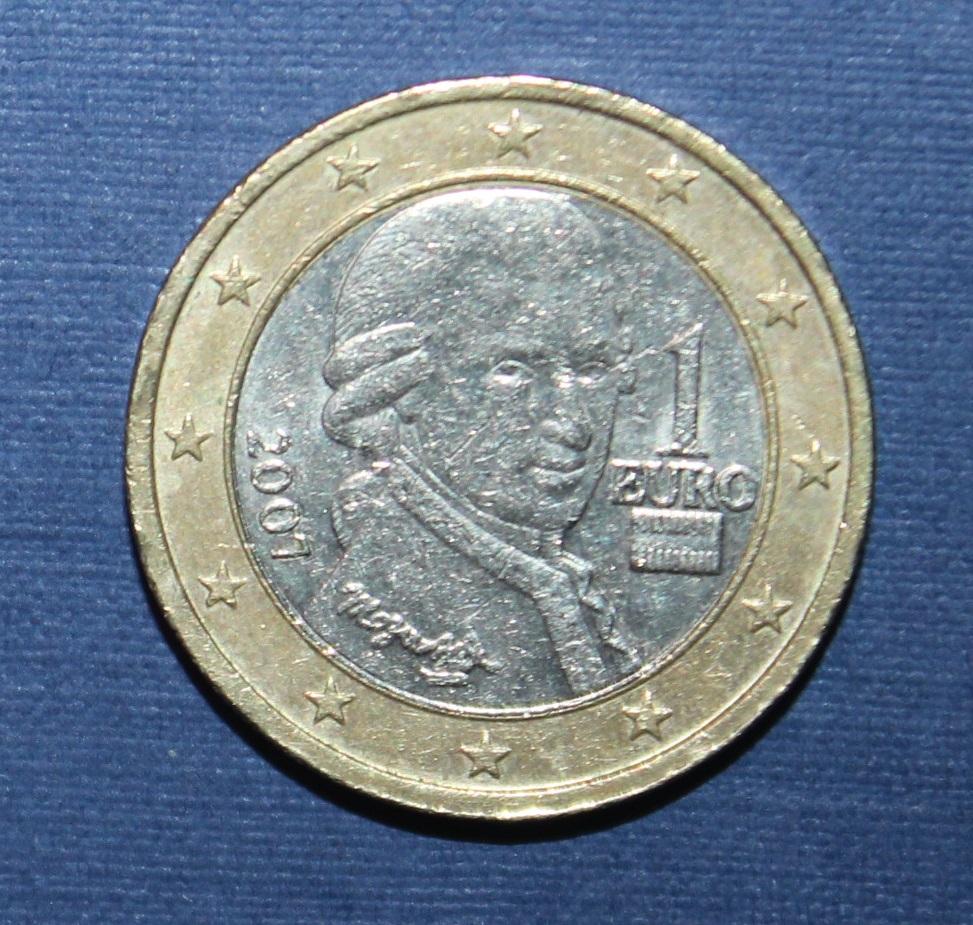 1 евро Австрия 2007, биметалл