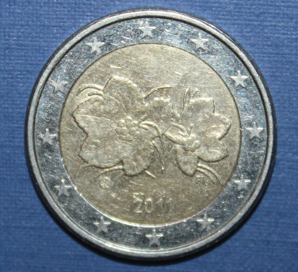 2 евро Финляндия 2011, биметалл