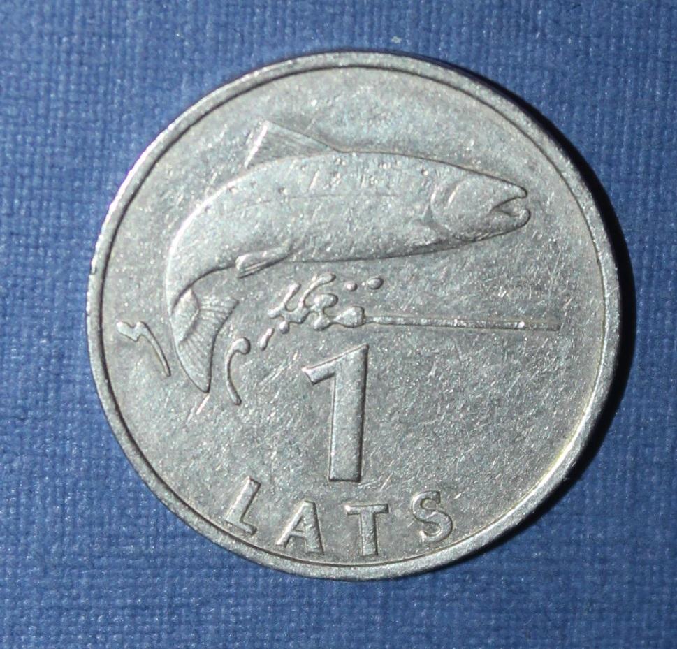 1 лат Латвия 1992 лосось 1
