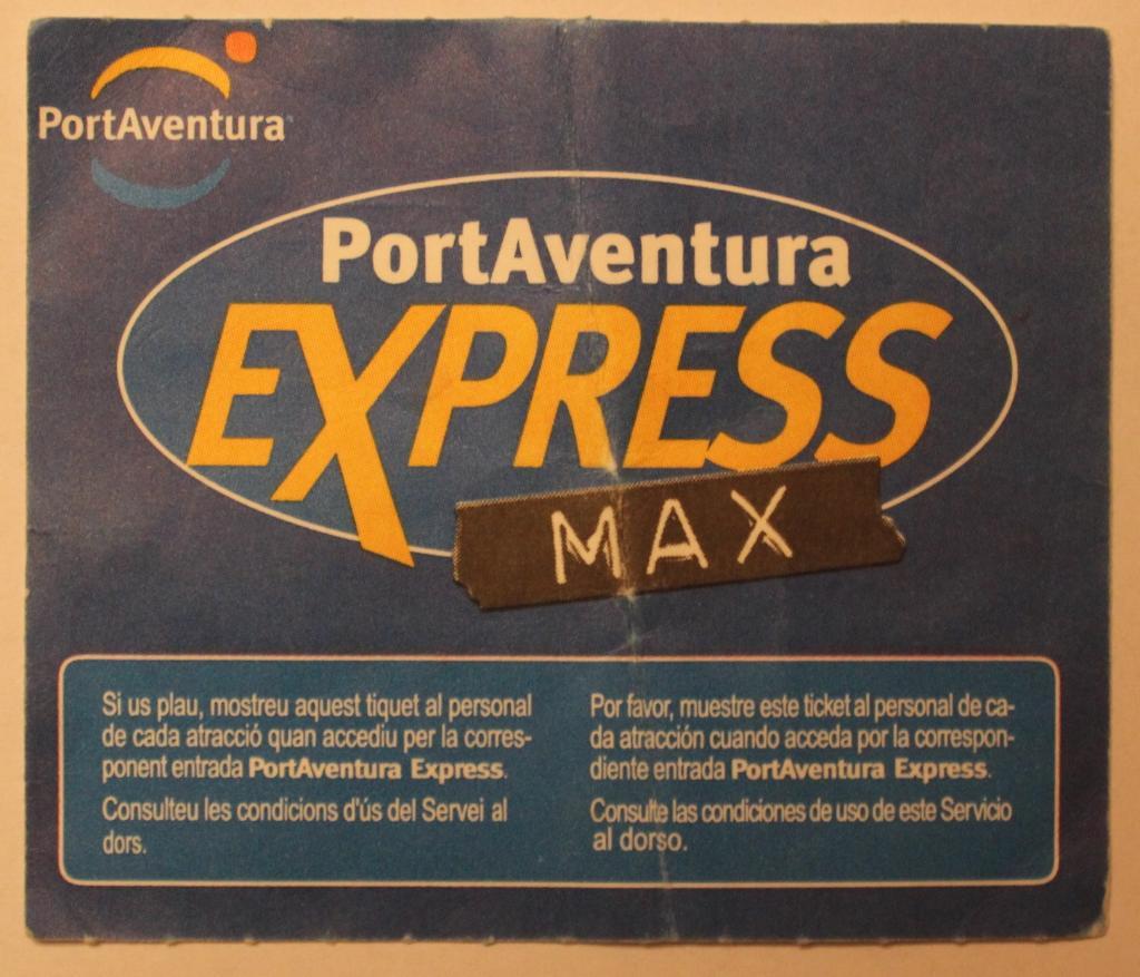 Билет Экспресс-макс (Порт-Авентура, Испания 2013)