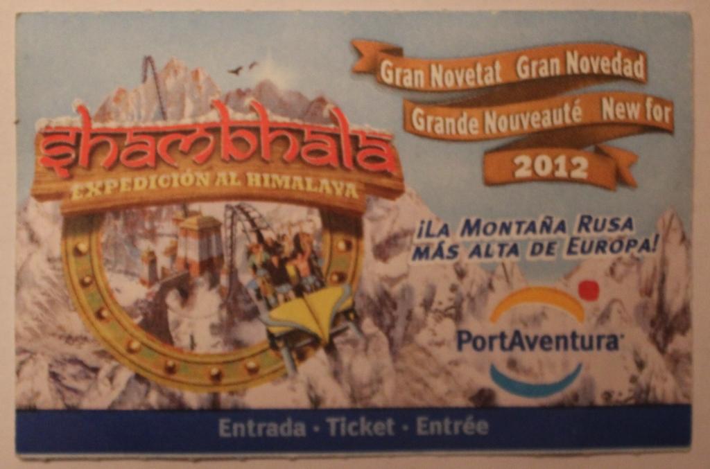Билет в Порт-Авентура (Испания 2012)