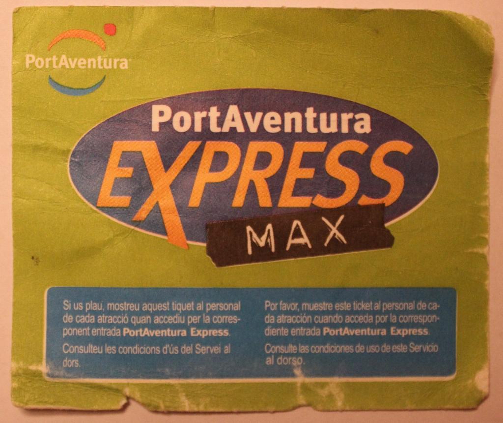 Билет Экспресс-макс (Порт-Авентура, Испания 2012)