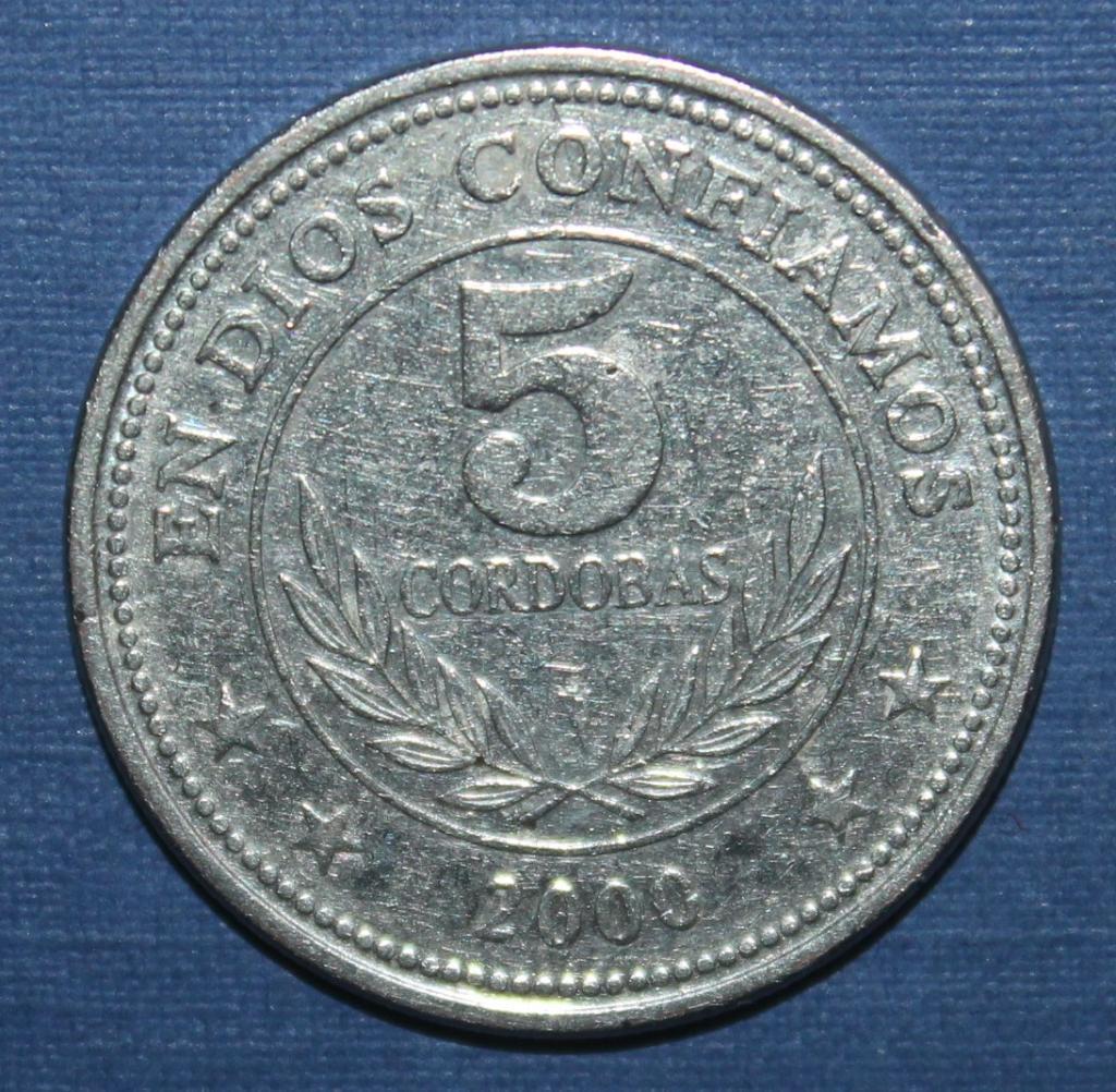 5 кордоб Никарагуа 2000