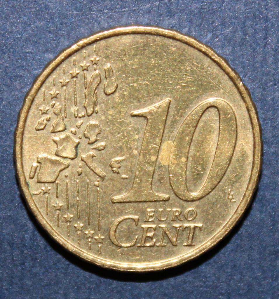 10 евроцентов Нидерланды 1999