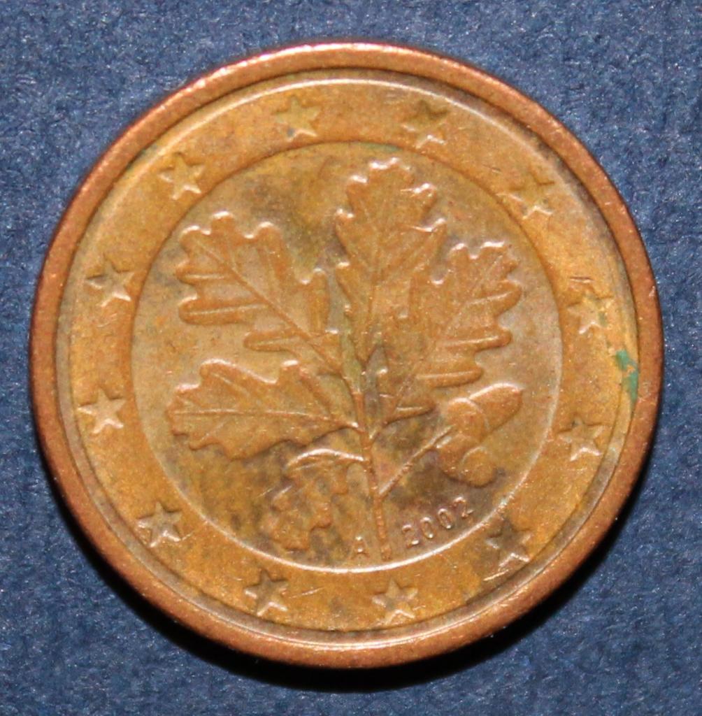 1 евроцент Германия 2002А