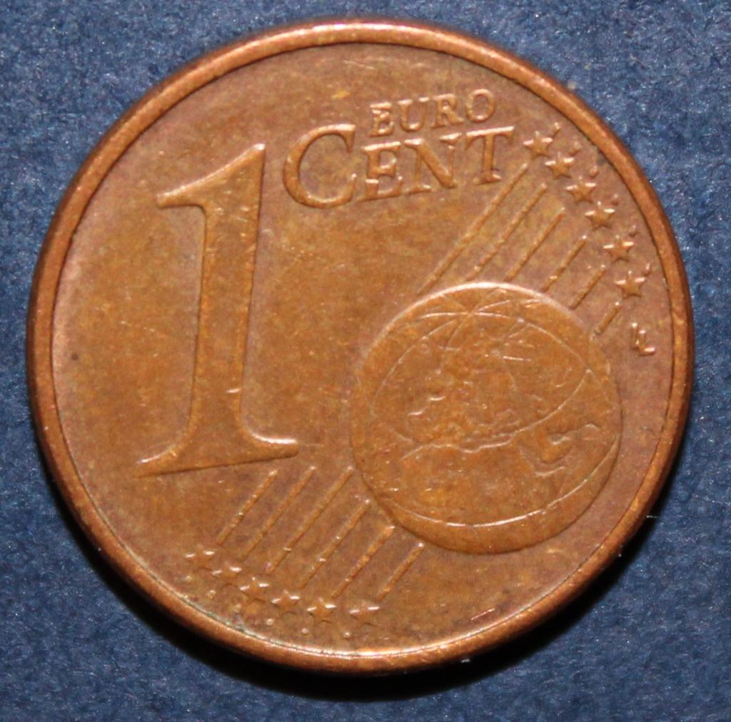 1 евроцент Германия 2002D 1