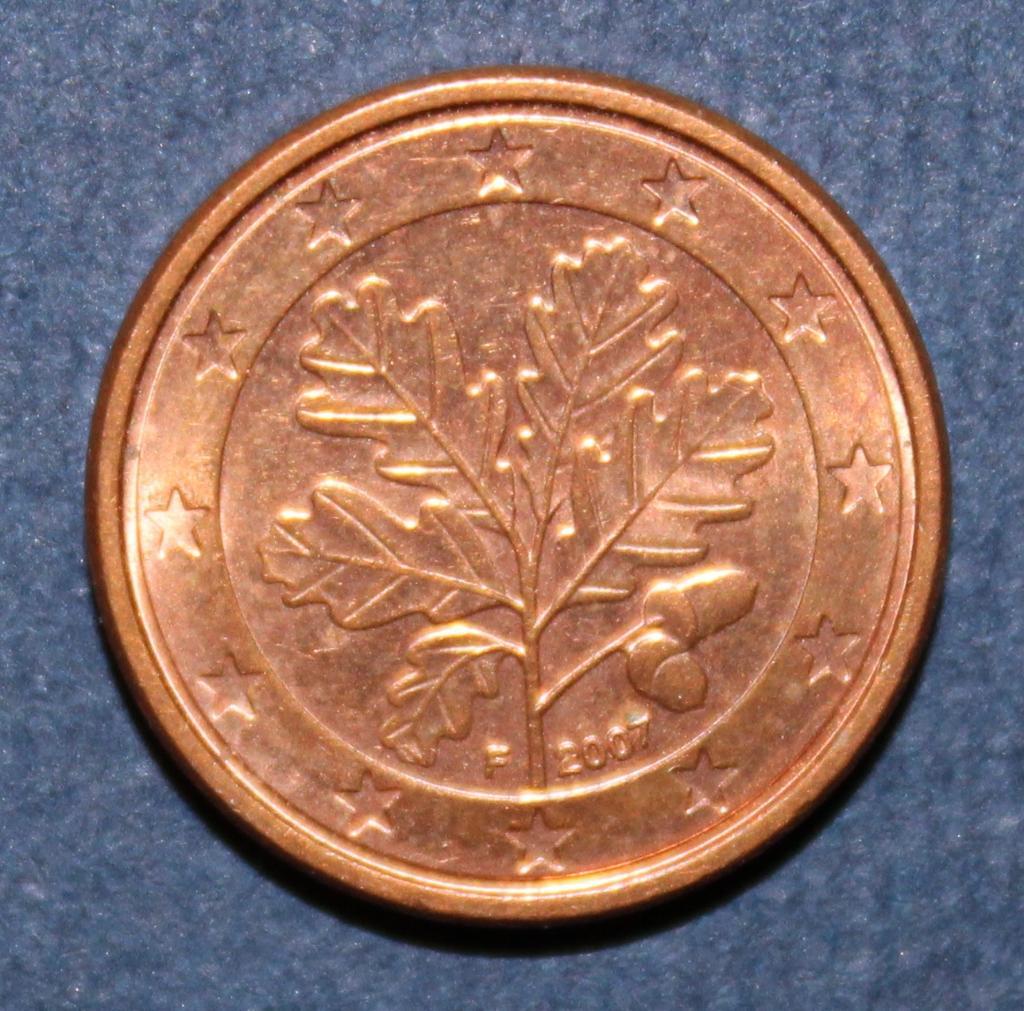 1 евроцент Германия 2007F