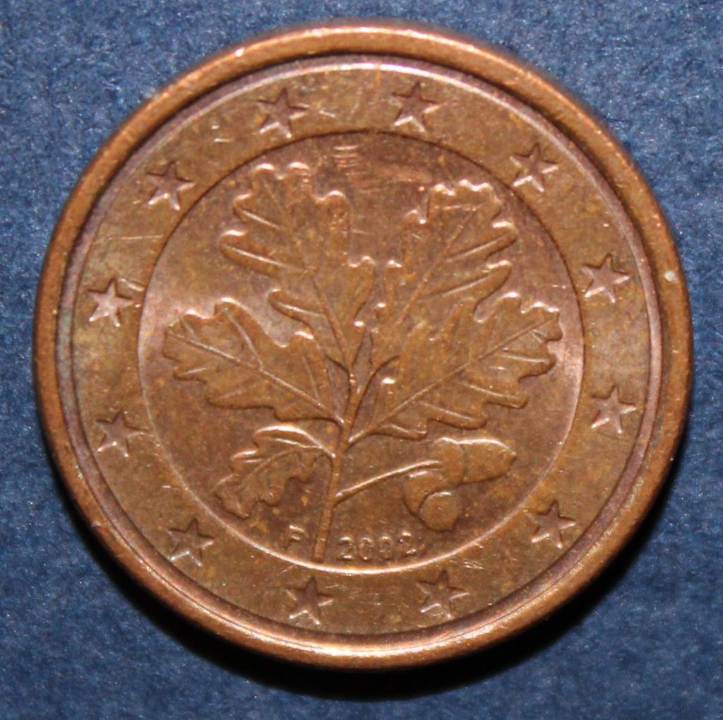 1 евроцент Германия 2002F