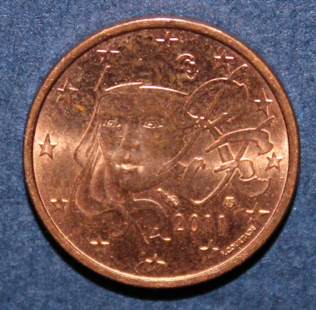 1 евроцент Франция 2011
