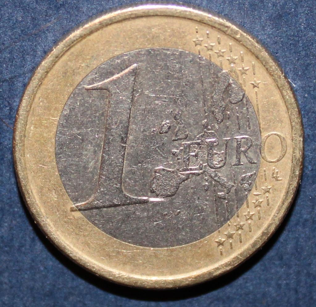 1 евро Испания 2003, биметалл 1