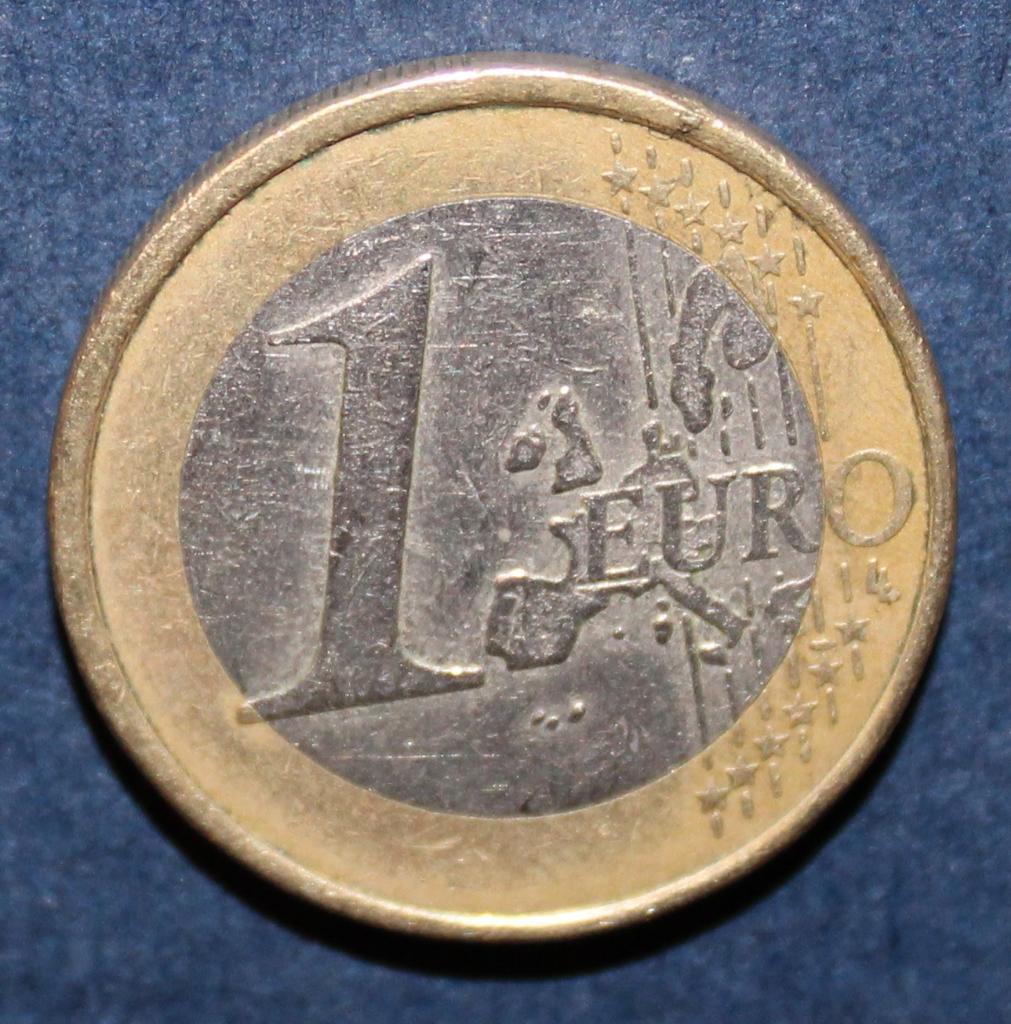 1 евро Португалия 2004, биметалл 1