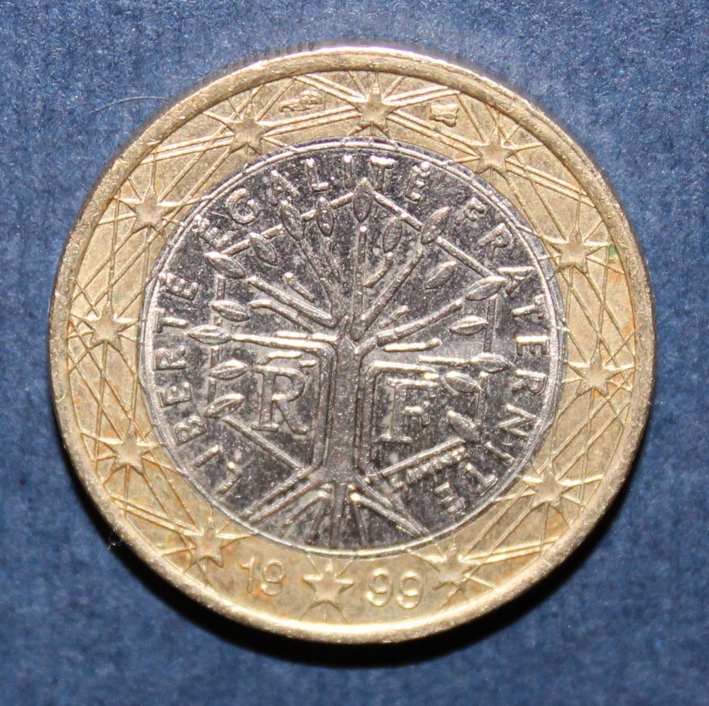 1 евро Франция 1999, биметалл