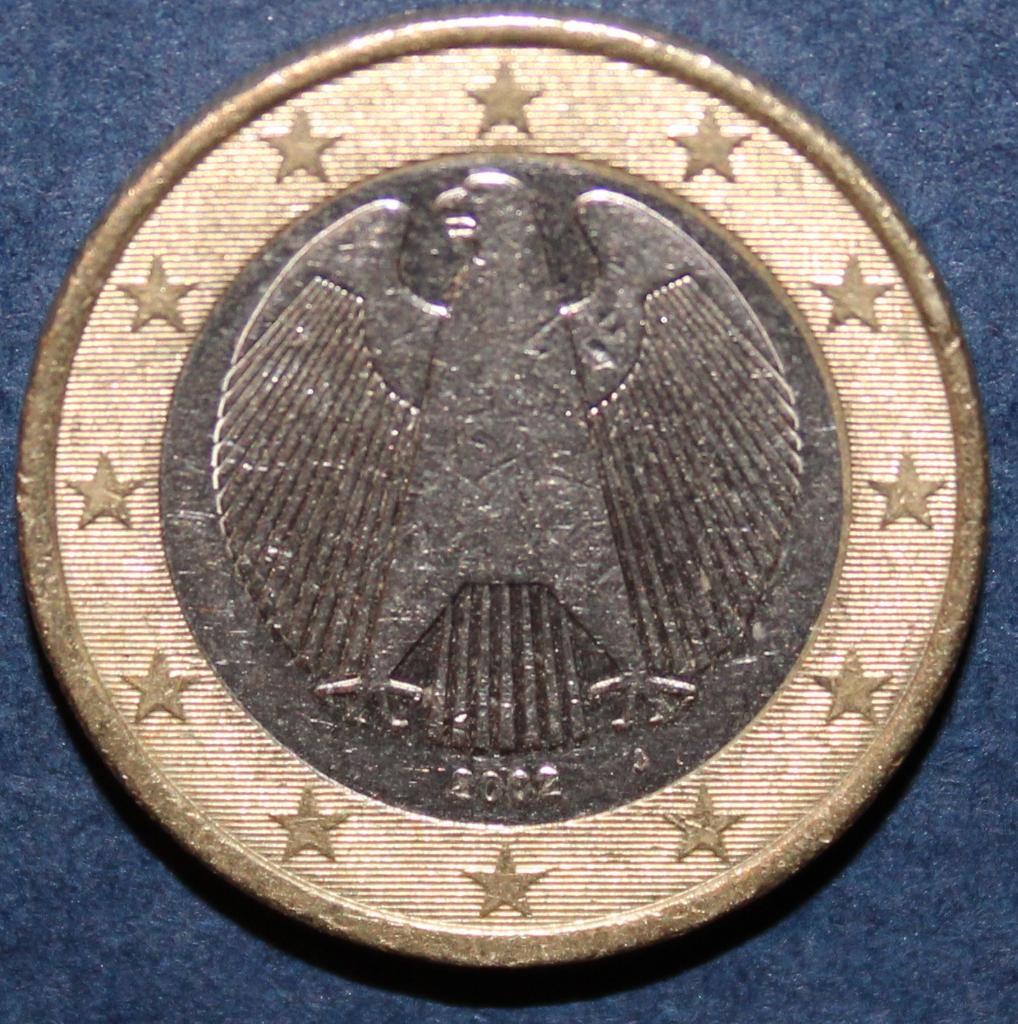 1 евро Германия 2002А, биметалл