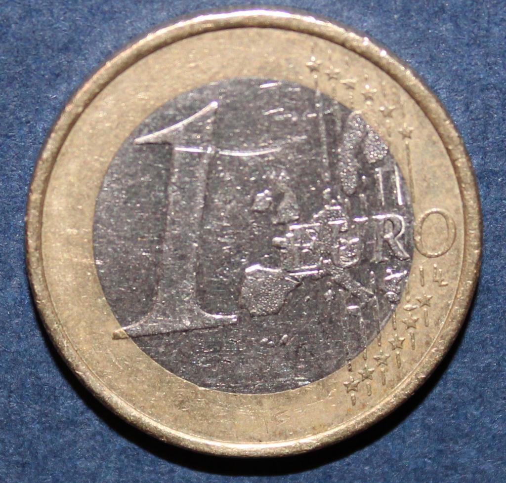 1 евро Германия 2002А, биметалл 1