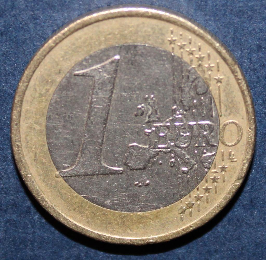 1 евро Германия 2002D, биметалл 1