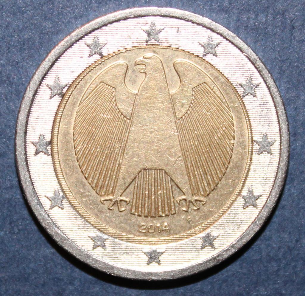 2 евро Германия 2014F, биметалл