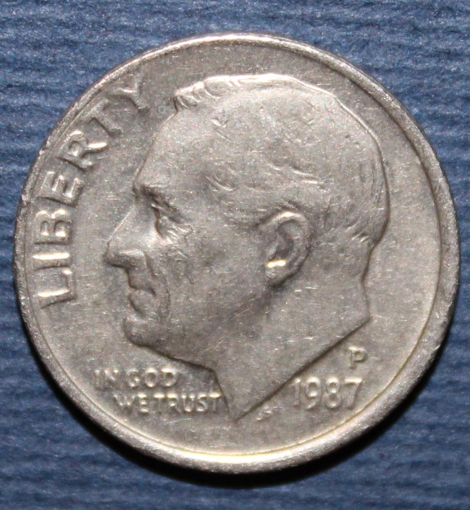 1 дайм (10 центов) США 1987P