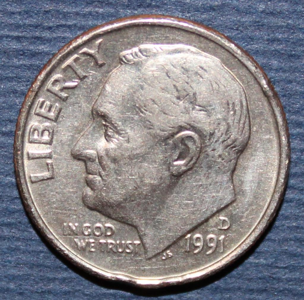 1 дайм (10 центов) США 1991D