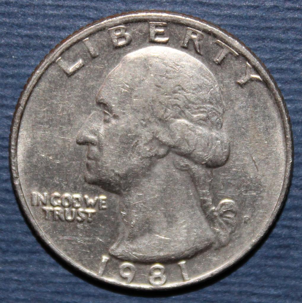 25 центов (квотер) США 1981р