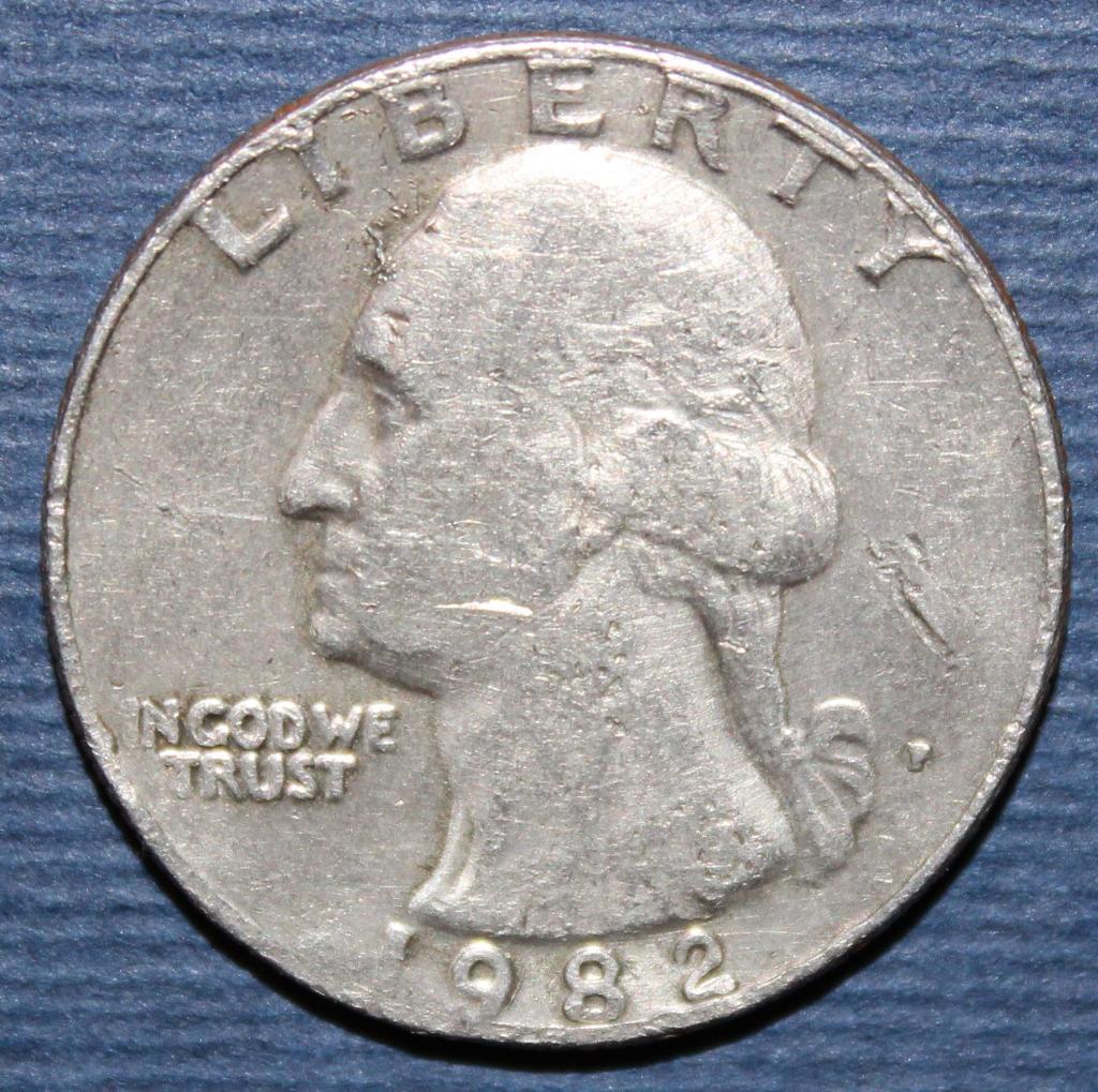 25 центов (квотер) США 1982р