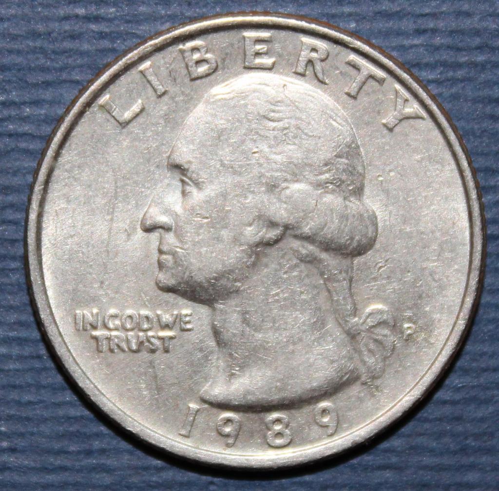 25 центов (квотер) США 1989р