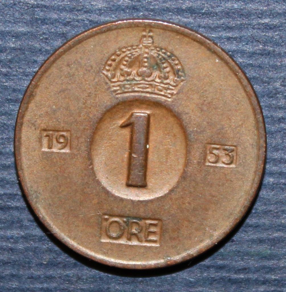 1 эре Швеция 1953