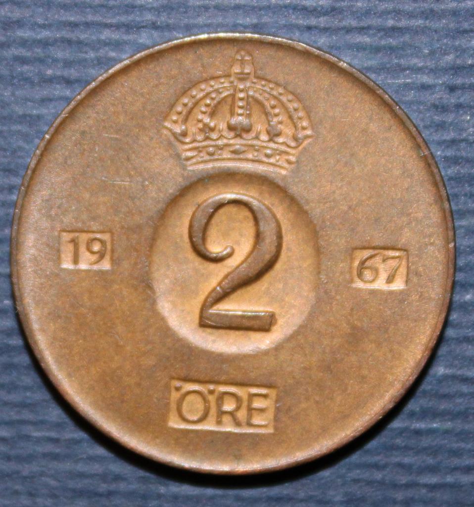 2 эре Швеция 1967