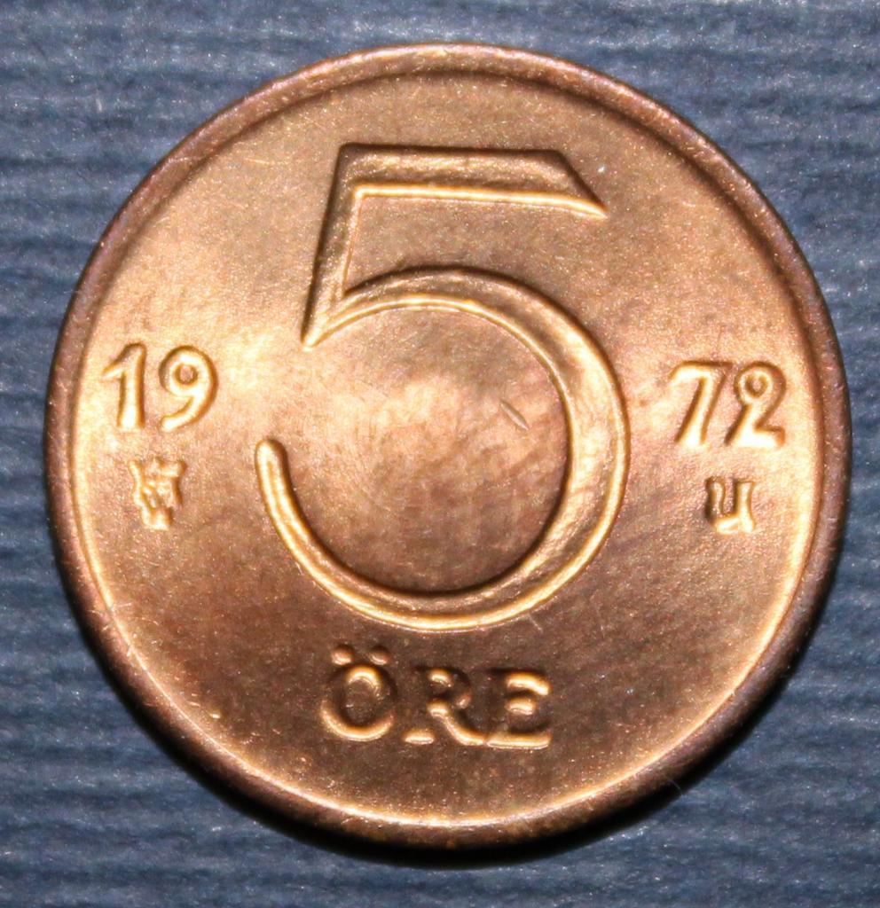 5 эре Швеция 1972
