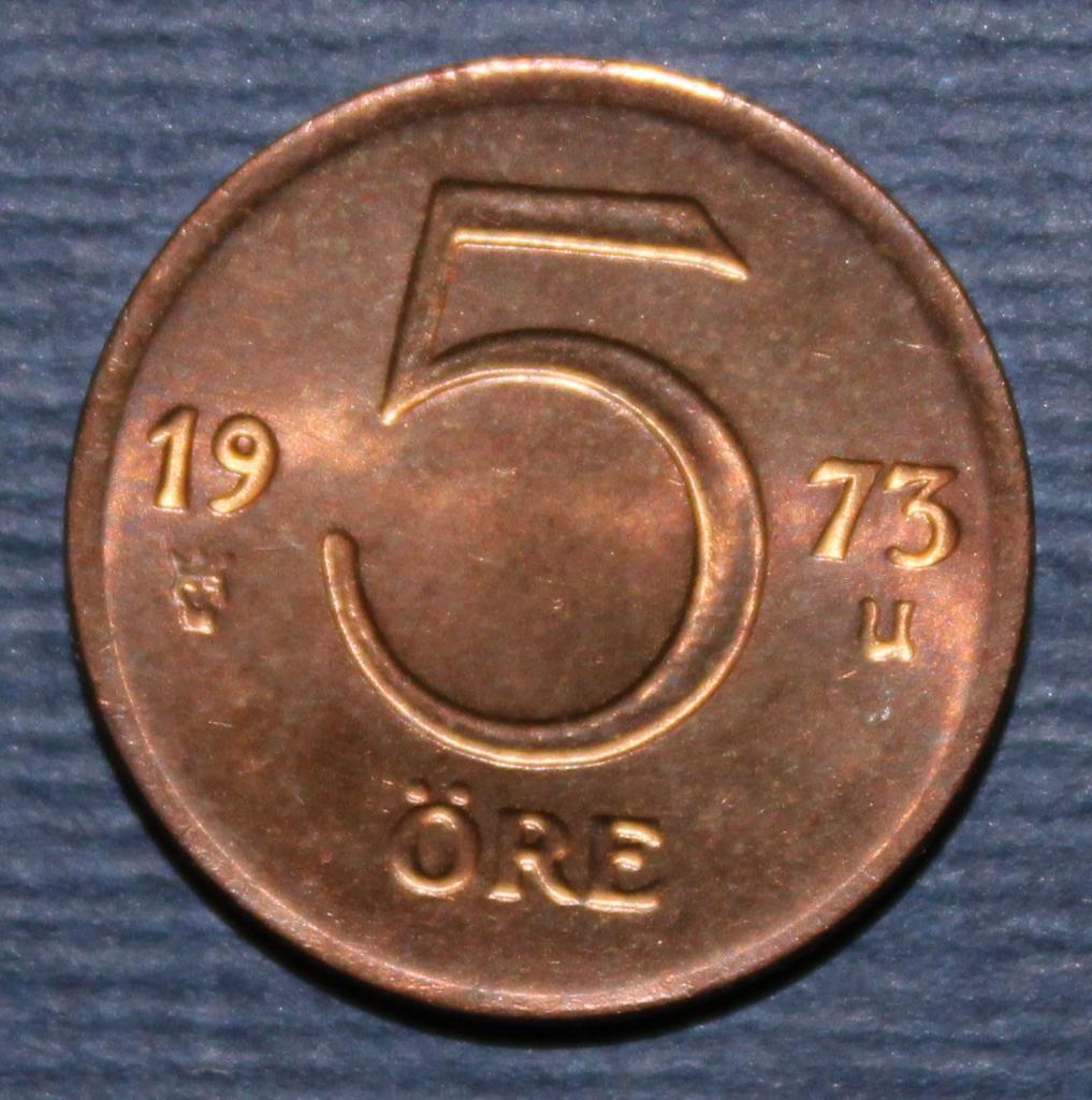5 эре Швеция 1973