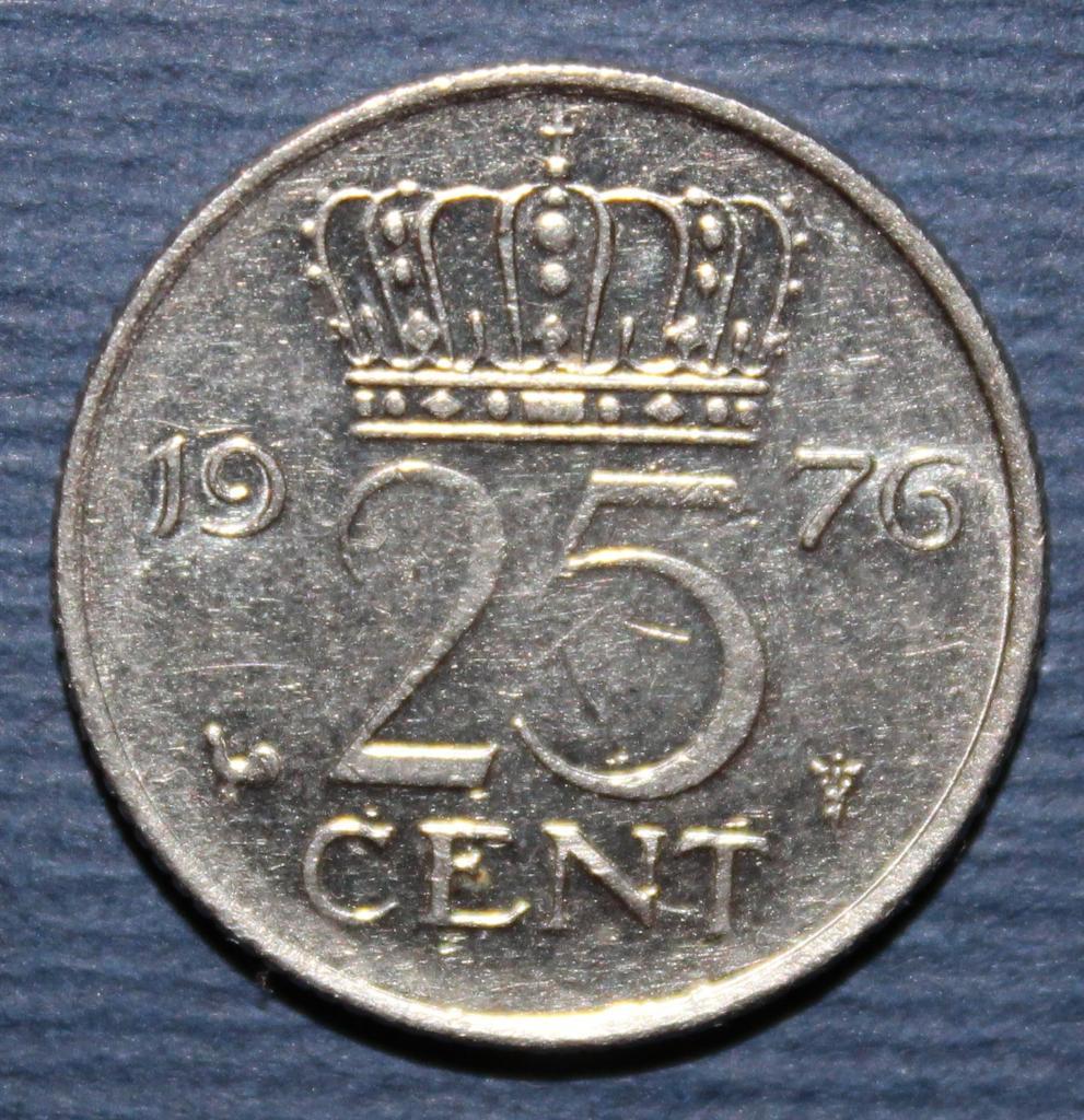 25 центов Нидерланды 1976
