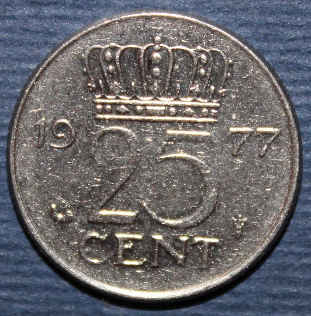 25 центов Нидерланды 1977