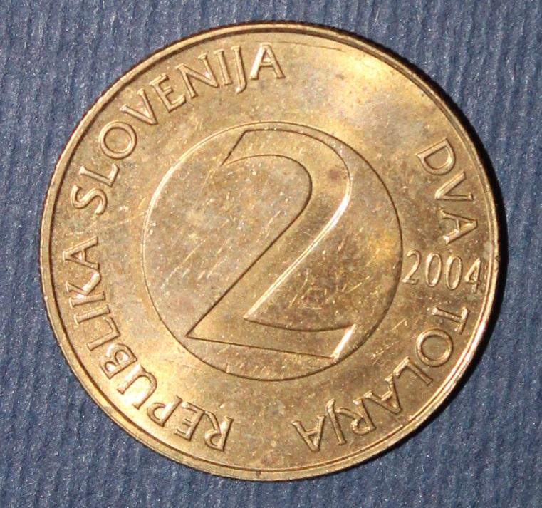 2 толара Словения 2004