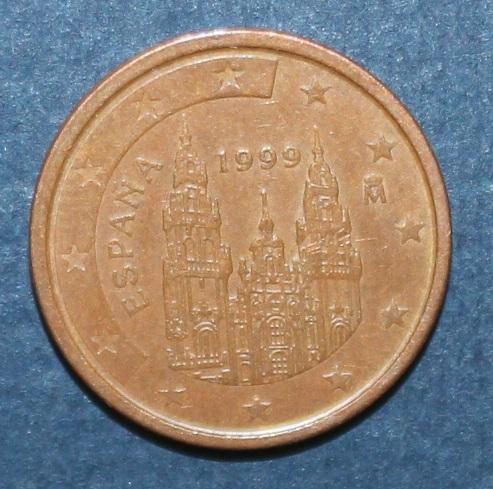 2 евроцента Испания 1999 1