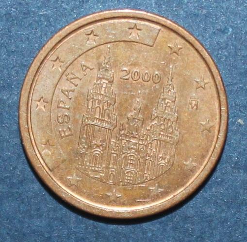 2 евроцента Испания 2000 1
