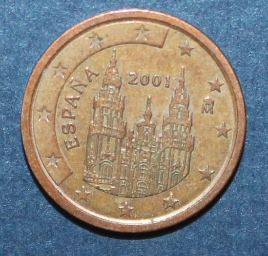 2 евроцента Испания 2001 1