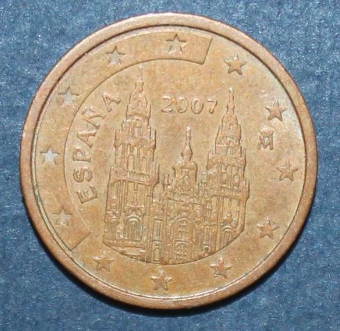 2 евроцента Испания 2007 1