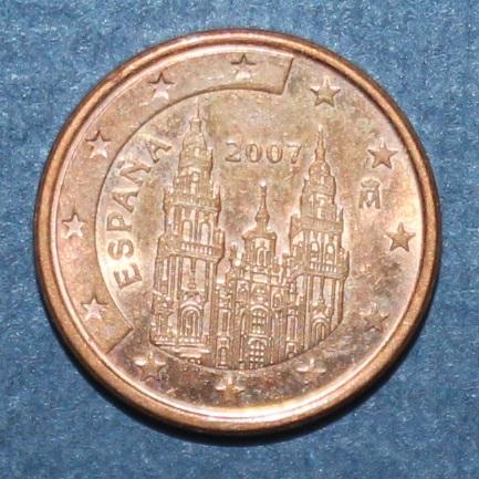 1 евроцент Испания 2007 1