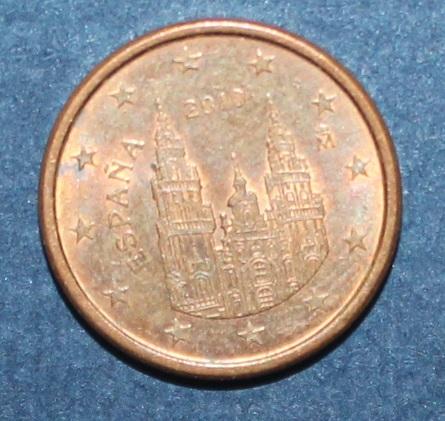 1 евроцент Испания 2010 1