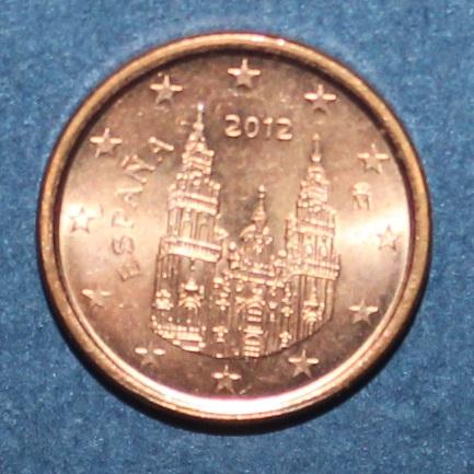 1 евроцент Испания 2012 1