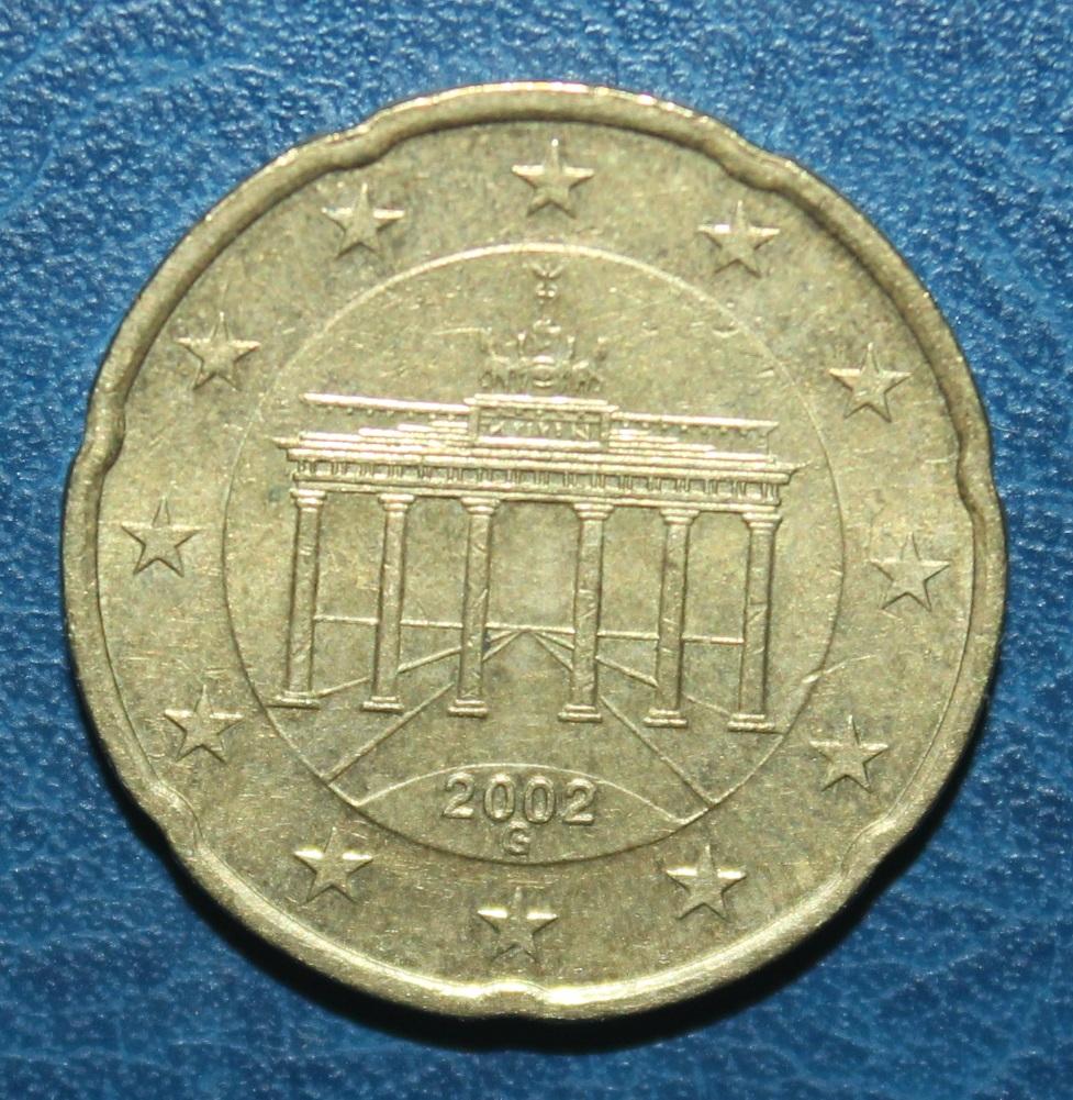 20 евроцентов Германия 2002G 1