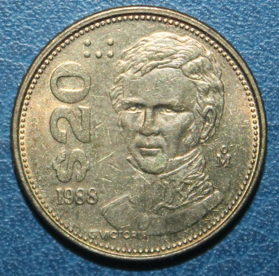 20 песо Мексика 1988