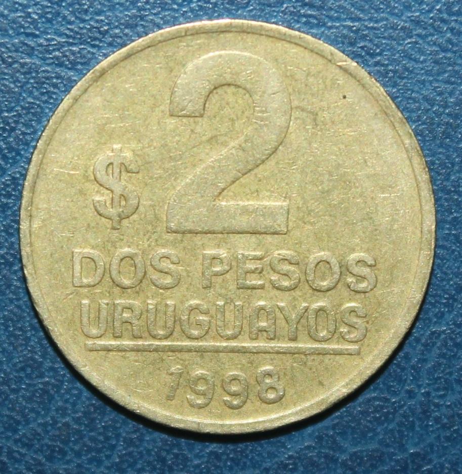 2 песо Уругвай 1998