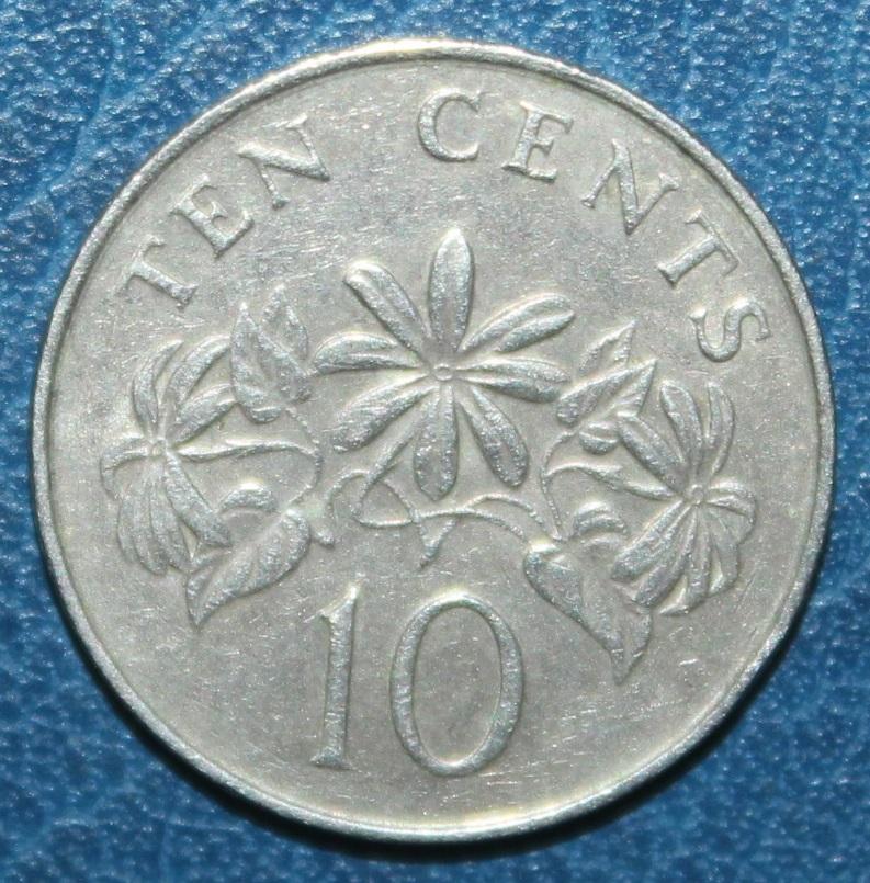 10 центов Сингапур 1987
